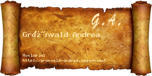 Grünvald Andrea névjegykártya