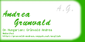 andrea grunvald business card
