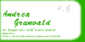 andrea grunvald business card